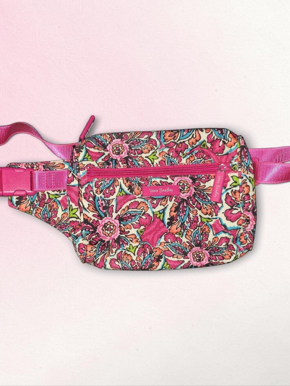 Like New Vera Bradley Pink Floral Crossbody Sling Bag - Picture 2 of 3